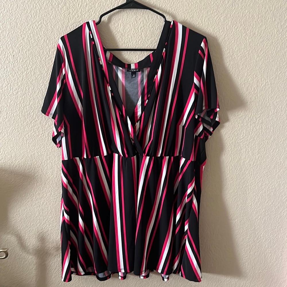 Torrid striped blouse